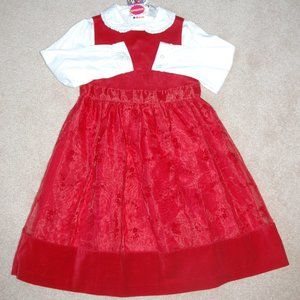Vintage Gymboree red velvet holiday dress NWT size 5